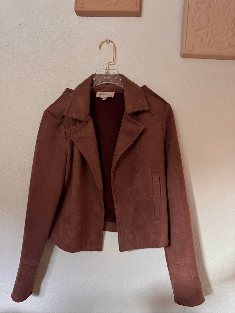 Philosophy Suede Jacket in Brown